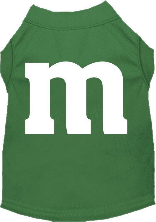 The M Costume Screen Print Dog Shirt Green Size SM